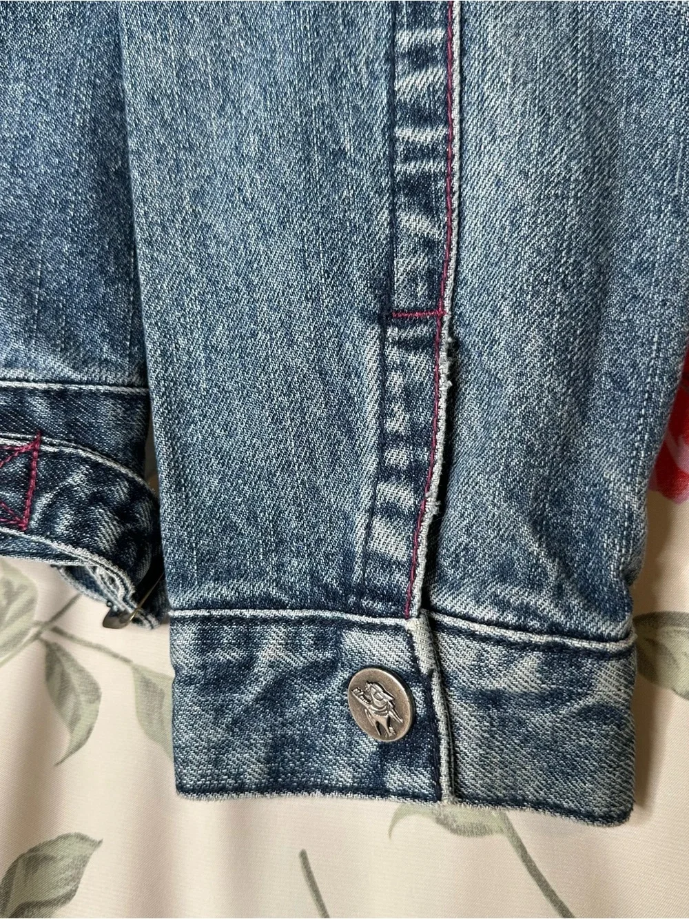 BUGLEBOYJEANCo. | Vintage | Kaluoer Blue/ Pink Denim Zip Jacket | Girls XL